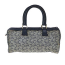 CELINE C Macadam Canvas Hand Bag Navy Auth 105423-2