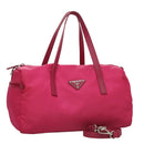 PRADA Hand Bag Nylon 2way Pink Auth 105452V-13