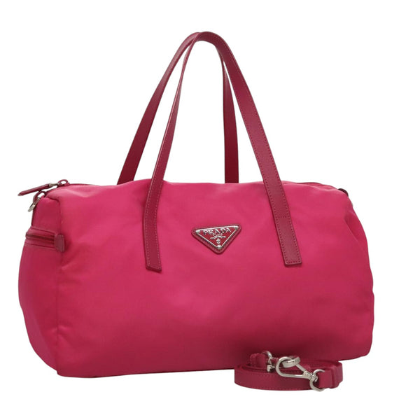 PRADA Hand Bag Nylon 2way Pink Auth 105452V