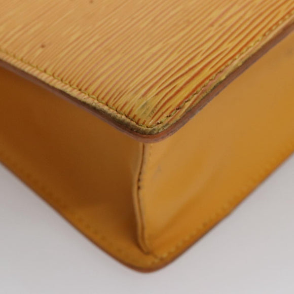LOUIS VUITTON Epi Sac Plat Hand Bag Yellow M52079 LV Auth 105461