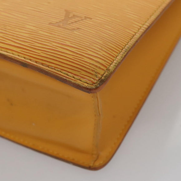 LOUIS VUITTON Epi Sac Plat Hand Bag Yellow M52079 LV Auth 105461