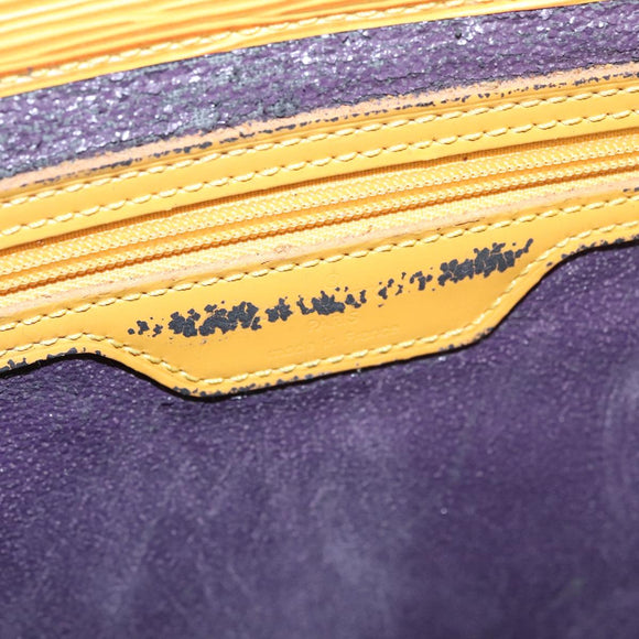 LOUIS VUITTON Epi Sac Plat Hand Bag Yellow M52079 LV Auth 105461