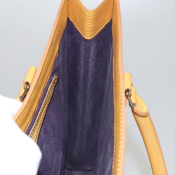 LOUIS VUITTON Epi Sac Plat Hand Bag Yellow M52079 LV Auth 105461