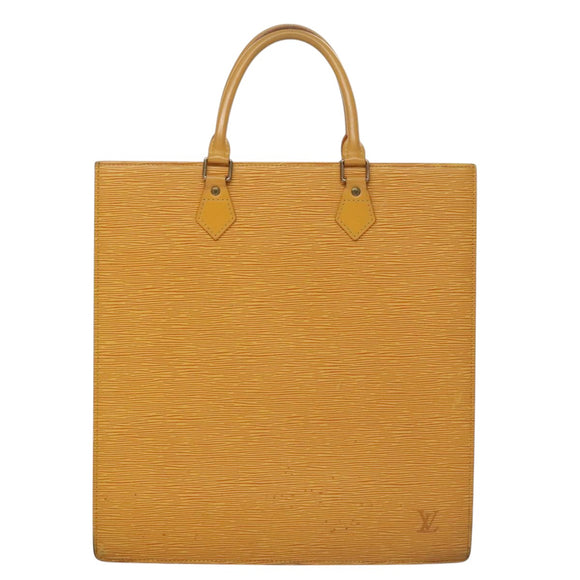 LOUIS VUITTON Epi Sac Plat Hand Bag Yellow M52079 LV Auth 105461