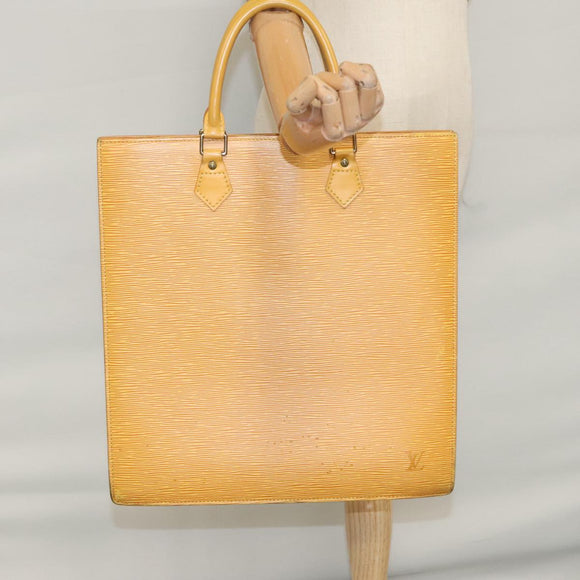 LOUIS VUITTON Epi Sac Plat Hand Bag Yellow M52079 LV Auth 105461