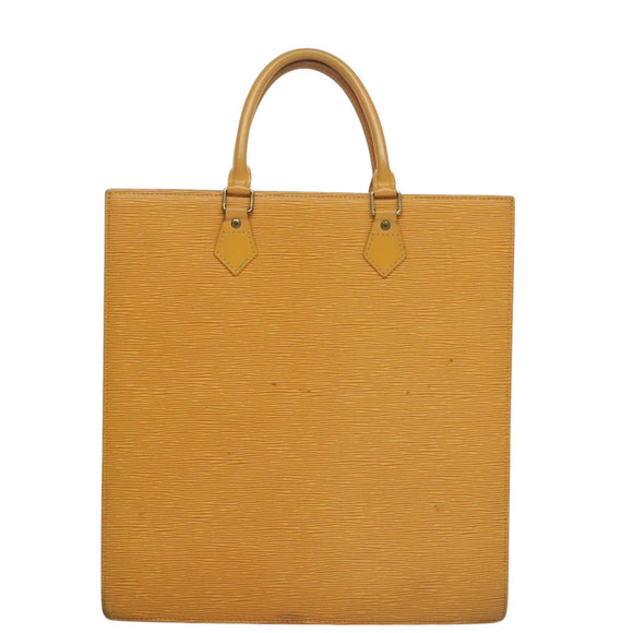 LOUIS VUITTON Epi Sac Plat Hand Bag Yellow M52079 LV Auth 105461