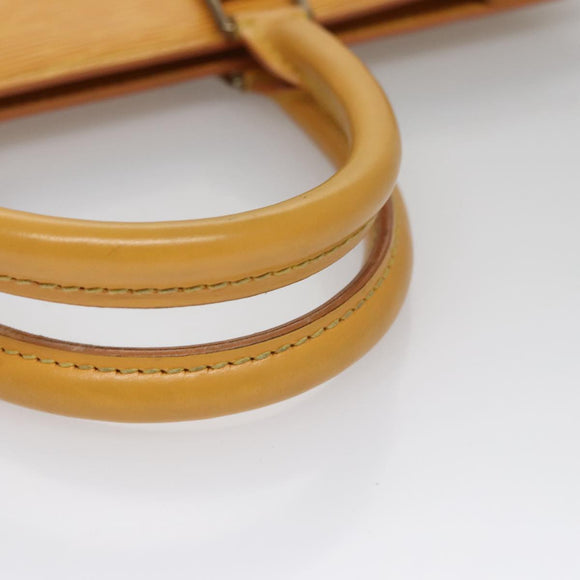 LOUIS VUITTON Epi Sac Plat Hand Bag Yellow M52079 LV Auth 105461