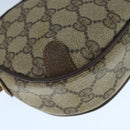 GUCCI Web Sherry Line GG Supreme Shoulder Bag PVC Beige 89 02 066 Auth 105476-14