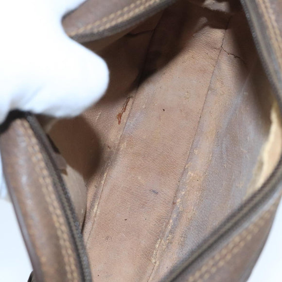 GUCCI Web Sherry Line GG Supreme Shoulder Bag PVC Beige 89 02 066 Auth 105476