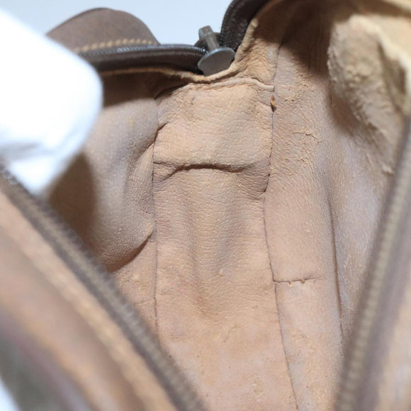 GUCCI Web Sherry Line GG Supreme Shoulder Bag PVC Beige 89 02 066 Auth 105476