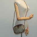 GUCCI Web Sherry Line GG Supreme Shoulder Bag PVC Beige 89 02 066 Auth 105476-21