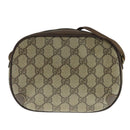 GUCCI Web Sherry Line GG Supreme Shoulder Bag PVC Beige 89 02 066 Auth 105476-2