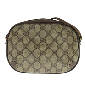 GUCCI Web Sherry Line GG Supreme Shoulder Bag PVC Beige 89 02 066 Auth 105476 - 0