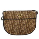 Christian Dior Trotter Canvas Shoulder Bag Brown Auth 105487-13