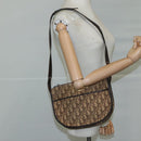 Christian Dior Trotter Canvas Shoulder Bag Brown Auth 105487-22