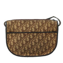 Christian Dior Trotter Canvas Shoulder Bag Brown Auth 105487-2