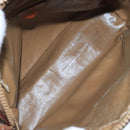 CELINE Macadam Canvas Shoulder Bag Beige Auth 105489-11