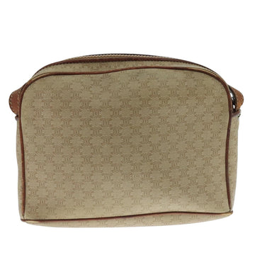 CELINE Macadam Canvas Shoulder Bag Beige Auth 105489 - 0