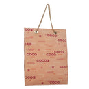 CHANEL Chain COCO Tote Bag Canvas Pink Gold CC Auth 105536-1