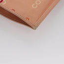 CHANEL Chain COCO Tote Bag Canvas Pink Gold CC Auth 105536-15