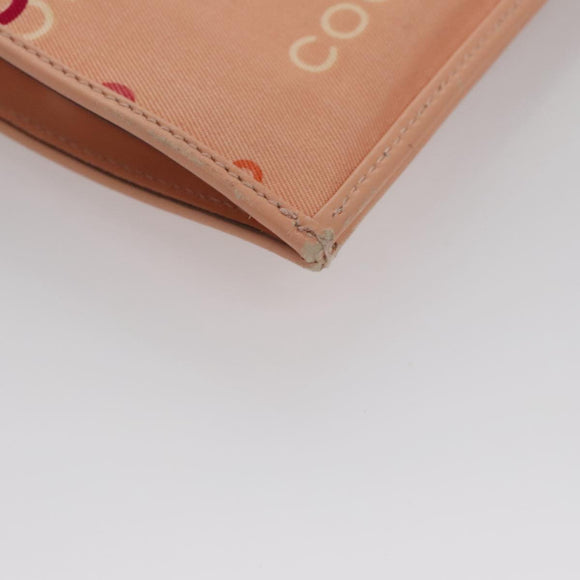 CHANEL Chain COCO Tote Bag Canvas Pink Gold CC Auth 105536