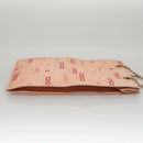 CHANEL Chain COCO Tote Bag Canvas Pink Gold CC Auth 105536-3