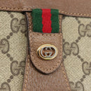 GUCCI GG Supreme Web Sherry Line Clutch Bag PVC Beige Red 89 01 032 Auth 105574-9