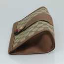 GUCCI GG Supreme Web Sherry Line Clutch Bag PVC Beige Red 89 01 032 Auth 105574-5