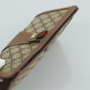 GUCCI GG Supreme Web Sherry Line Clutch Bag PVC Beige Red 89 01 032 Auth 105574-6