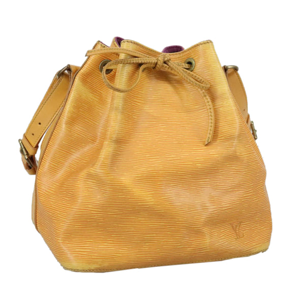 LOUIS VUITTON Epi Petit Noe Shoulder Bag Yellow M44102 LV Auth 105603
