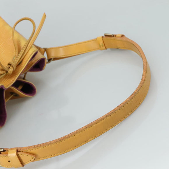 LOUIS VUITTON Epi Petit Noe Shoulder Bag Yellow M44102 LV Auth 105603