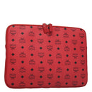 MCM Vicetos Logogram Clutch Bag PVC Red Auth 105618-1
