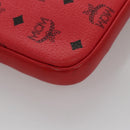 MCM Vicetos Logogram Clutch Bag PVC Red Auth 105618-15