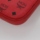MCM Vicetos Logogram Clutch Bag PVC Red Auth 105618-16