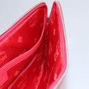 MCM Vicetos Logogram Clutch Bag PVC Red Auth 105618-18