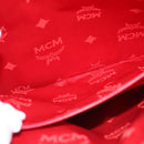 MCM Vicetos Logogram Clutch Bag PVC Red Auth 105618-19
