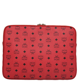 MCM Vicetos Logogram Clutch Bag PVC Red Auth 105618 - 0