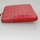 MCM Vicetos Logogram Clutch Bag PVC Red Auth 105618-4
