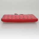 MCM Vicetos Logogram Clutch Bag PVC Red Auth 105618-6
