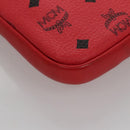 MCM Vicetos Logogram Clutch Bag PVC Red Auth 105618-7