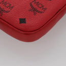 MCM Vicetos Logogram Clutch Bag PVC Red Auth 105618-14