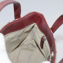 BURBERRY Nova Check Hand Bag PVC Leather Beige Auth 105625-17