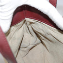 BURBERRY Nova Check Hand Bag PVC Leather Beige Auth 105625-18