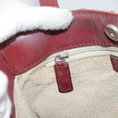 BURBERRY Nova Check Hand Bag PVC Leather Beige Auth 105625-19