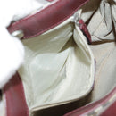 BURBERRY Nova Check Hand Bag PVC Leather Beige Auth 105625-12