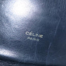 CELINE C Sulky Shoulder Bag Canvas Leather Navy Auth 105626-18