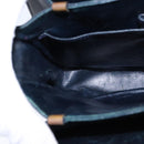 CELINE C Sulky Shoulder Bag Canvas Leather Navy Auth 105626-20