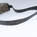 CELINE C Sulky Shoulder Bag Canvas Leather Navy Auth 105626-7