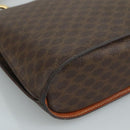 CELINE Macadam Canvas Hand Bag PVC Leather Brown Gold Auth 105628V-17