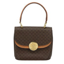 CELINE Macadam Canvas Hand Bag PVC Leather Brown Gold Auth 105628V-13